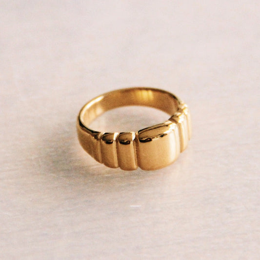Square Bold Ring Goud